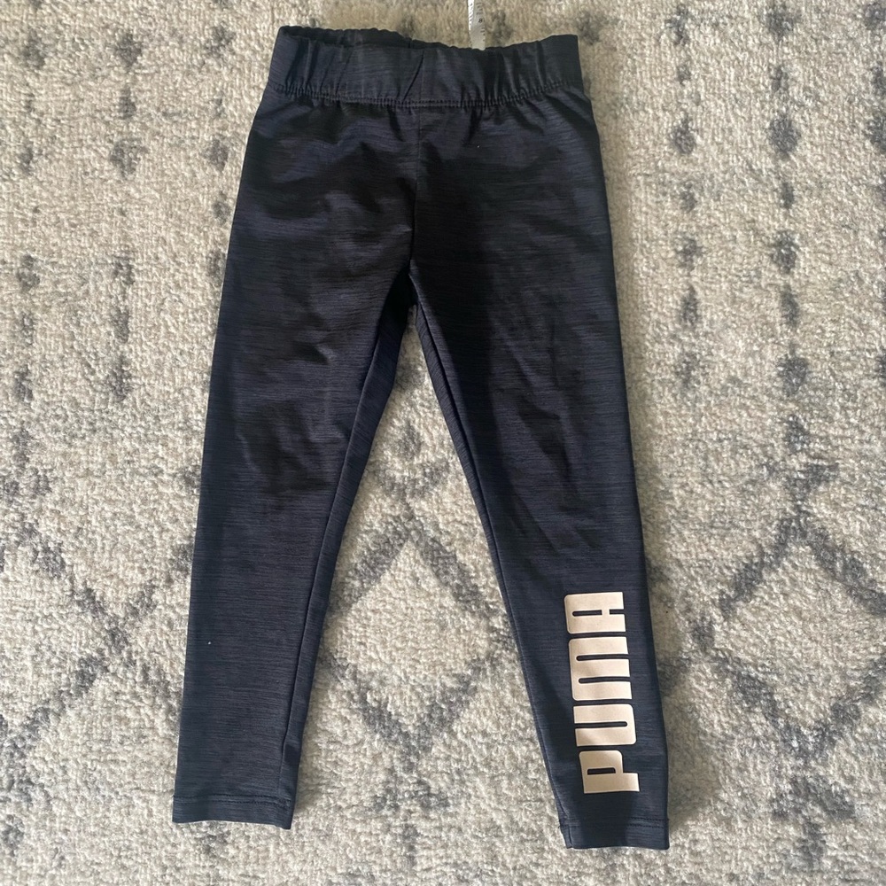 Girls Gray Puma Leggings